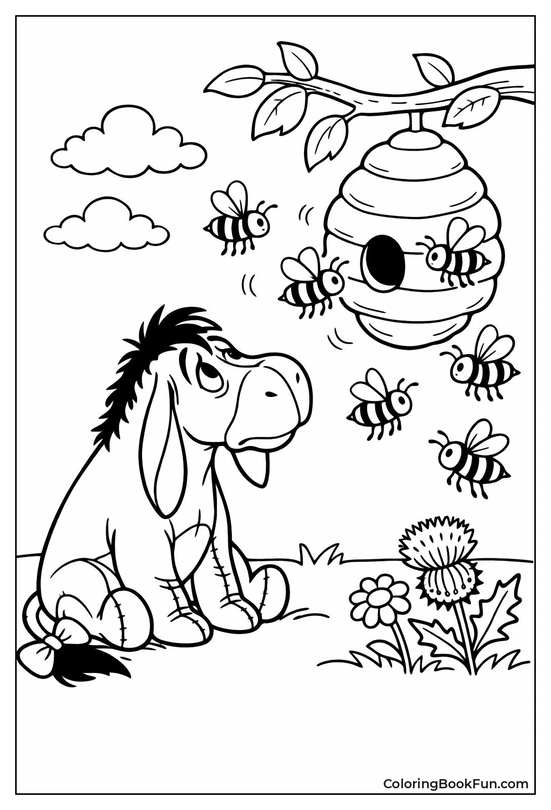 Eeyore Watches Buzzing Bees