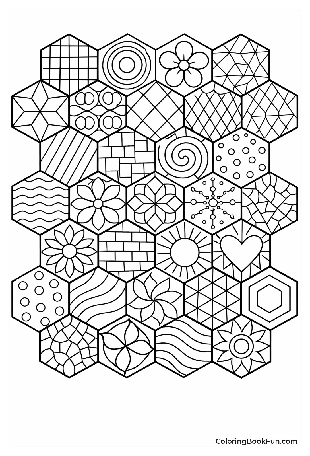 Beehive Hexagon Mosaic