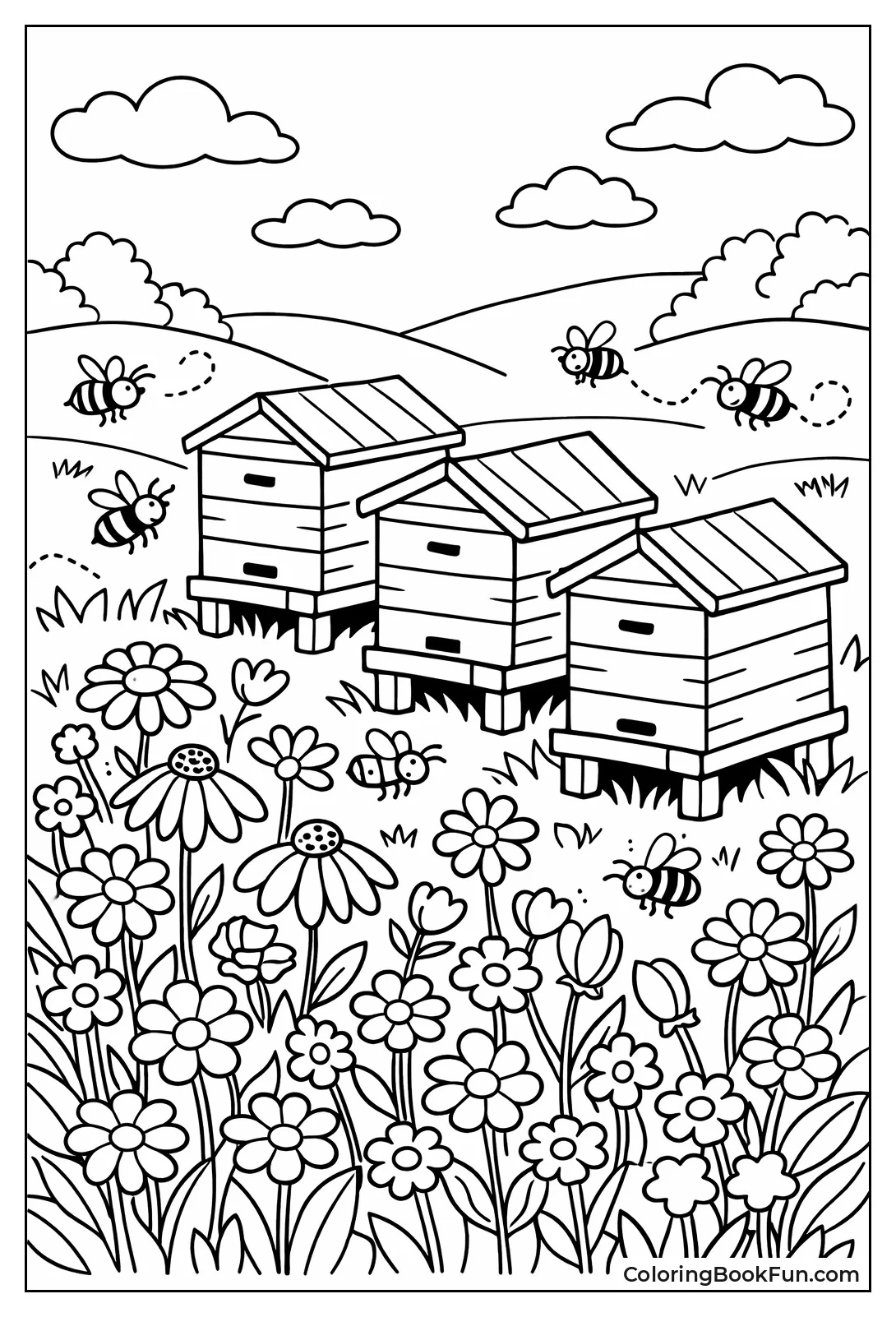 Bees Buzzing Beehives