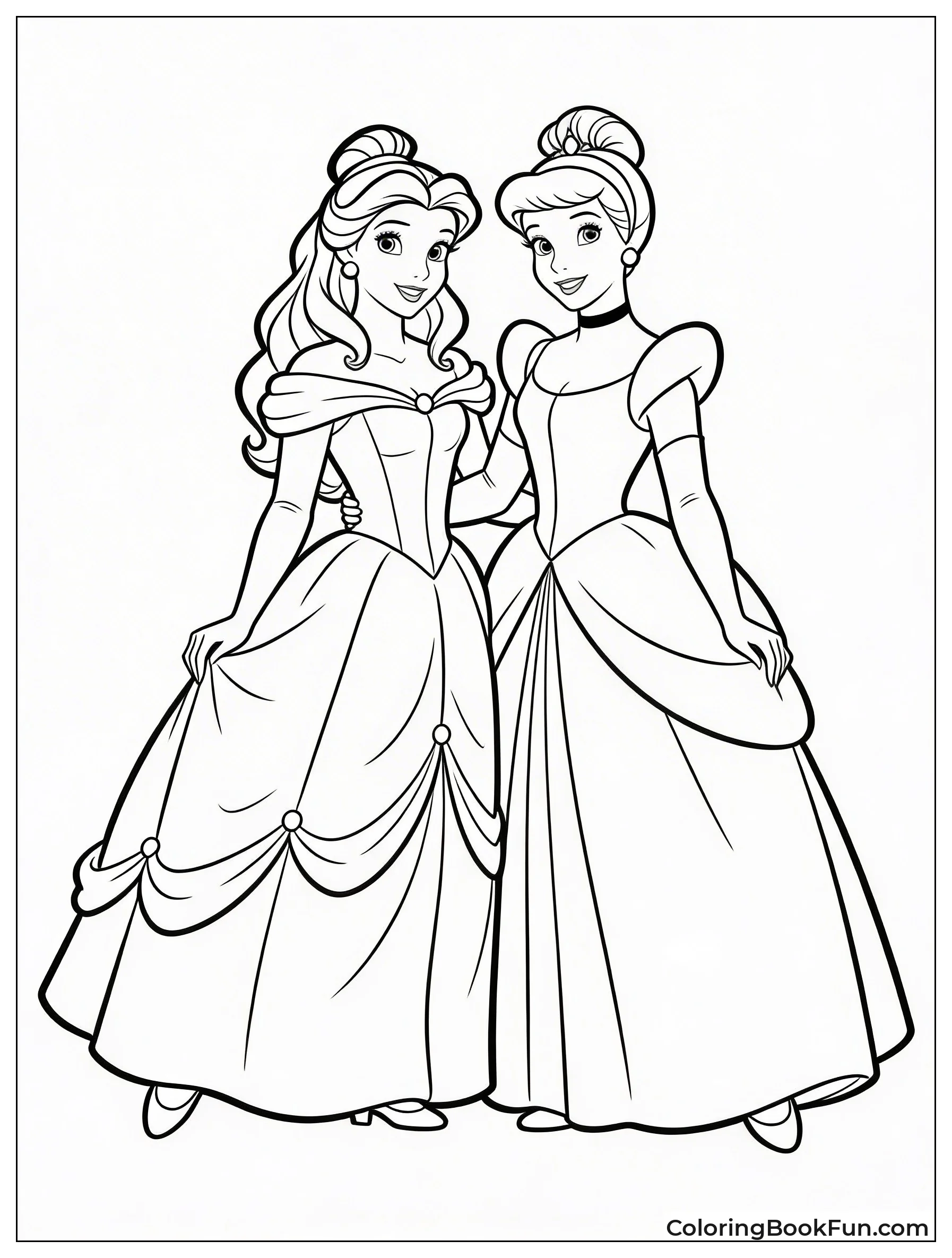 Belle and Cinderella Pose