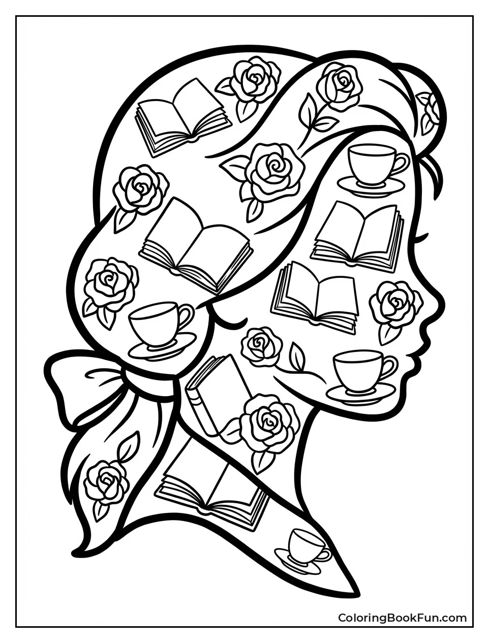 Belle Silhouette Doodles