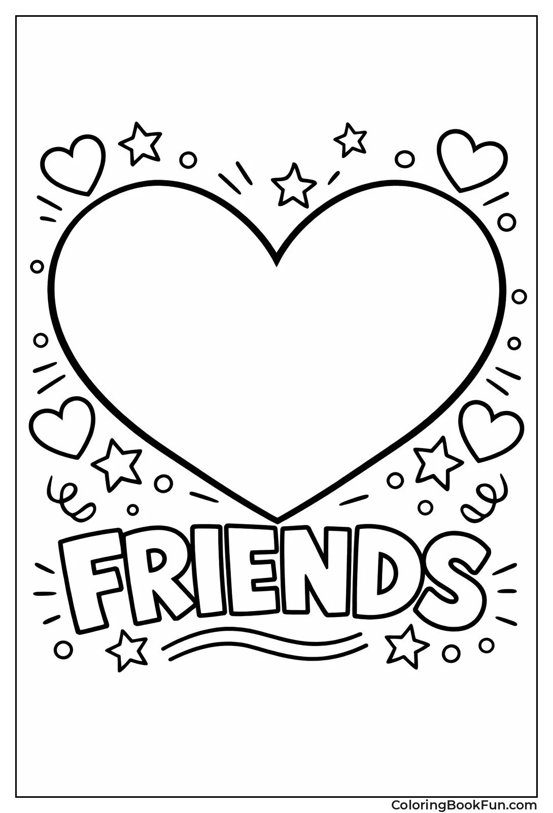 Wide Best Friends Heart