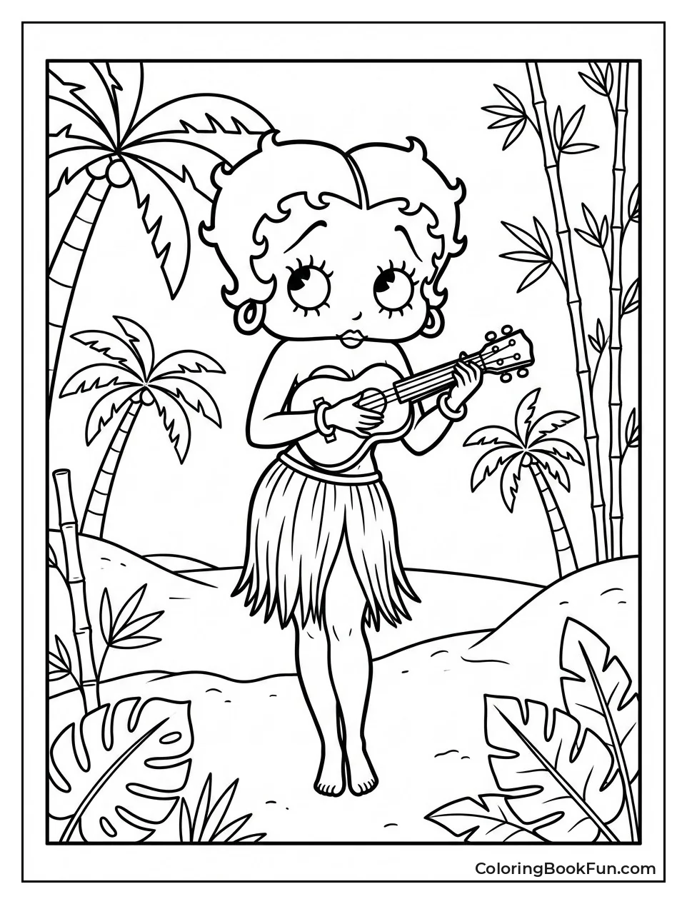 Betty Plays Ukulele on Island