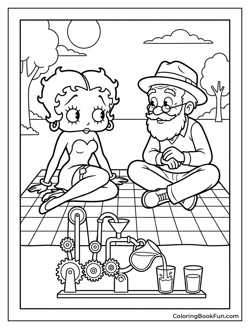Betty and Grampy Picnic Together