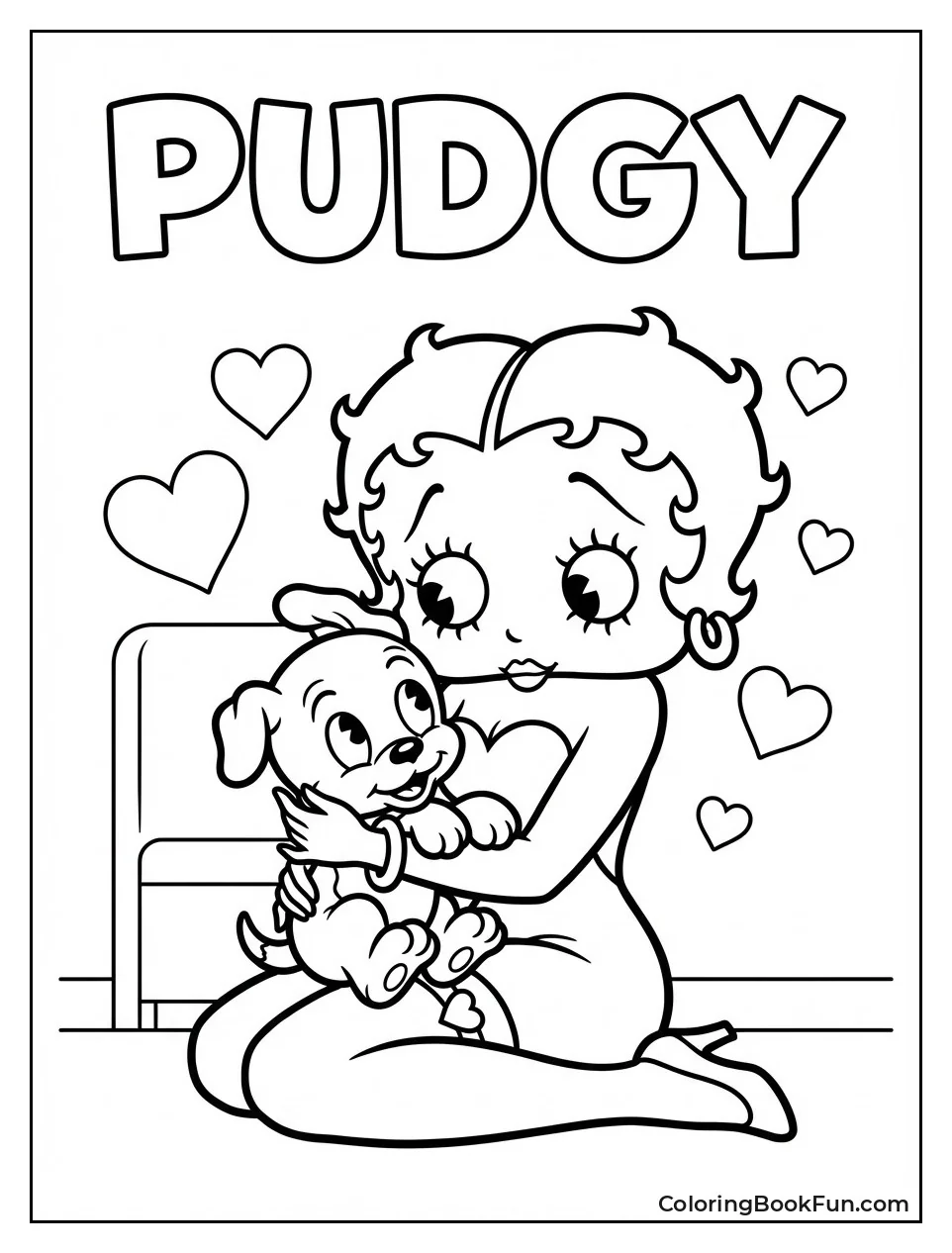 Betty Hugs Puppy Pudgy