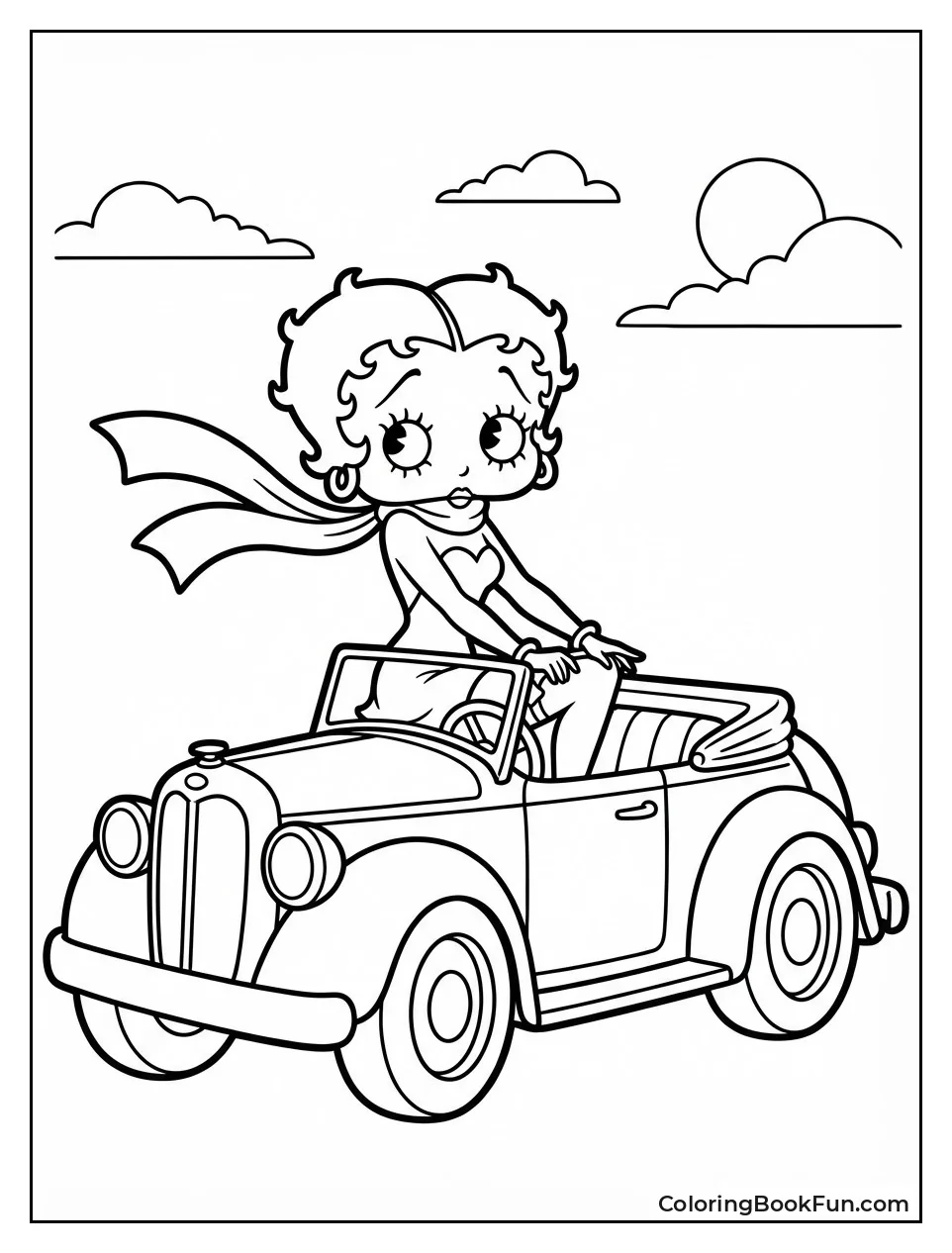 Betty Drives Vintage Roadster