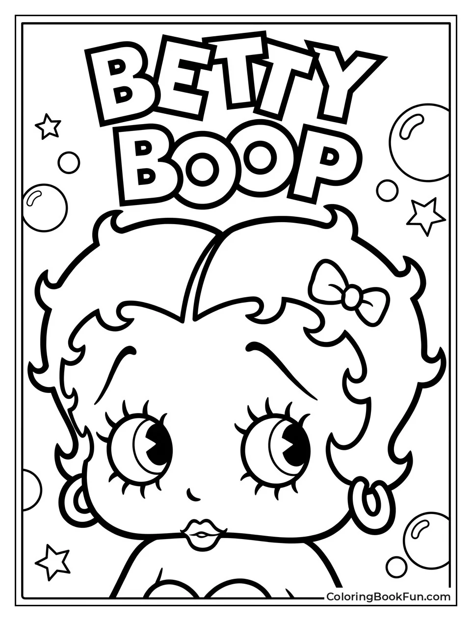 Betty Boop Face Shows Big Eyes