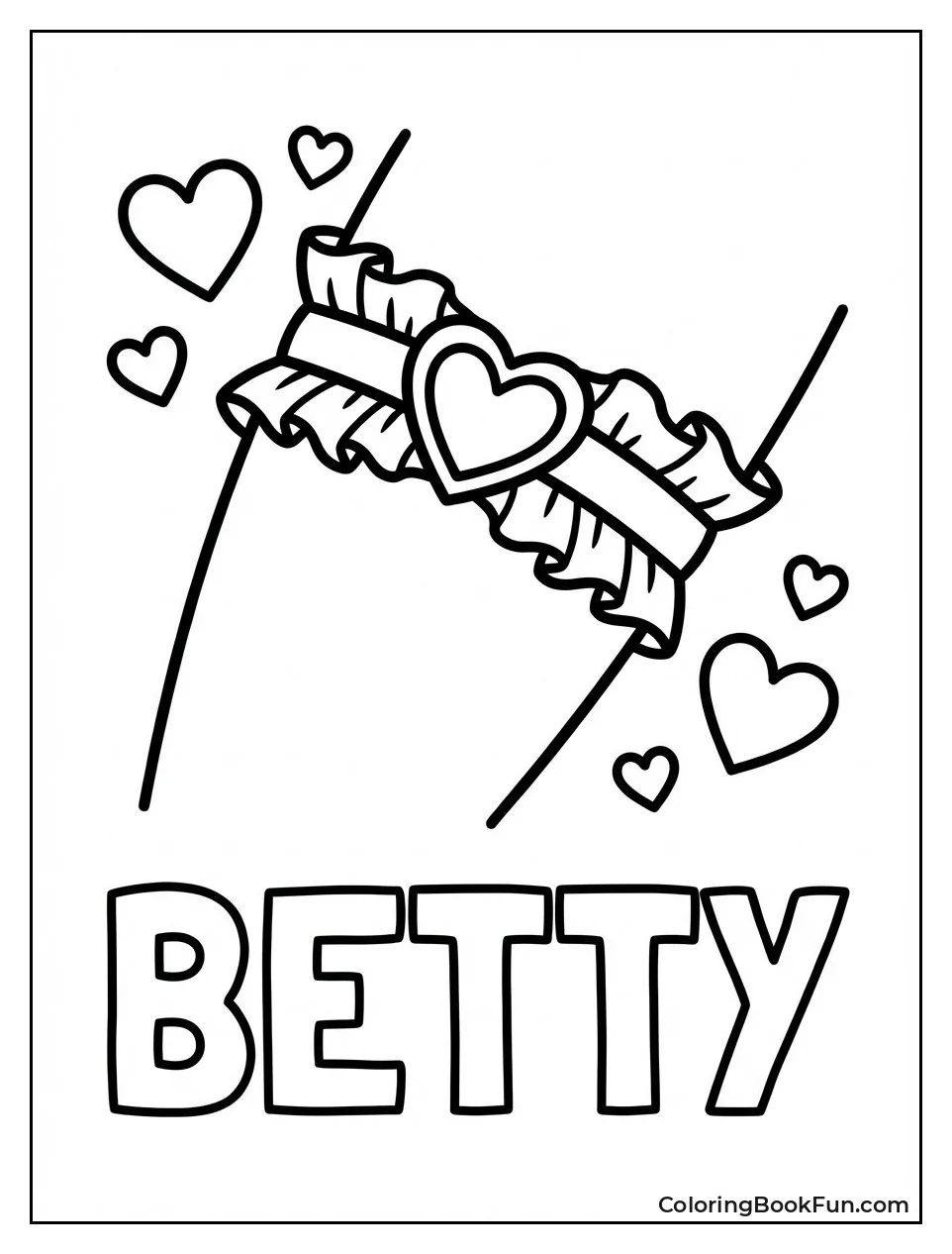 Betty's Heart Garter with Hearts