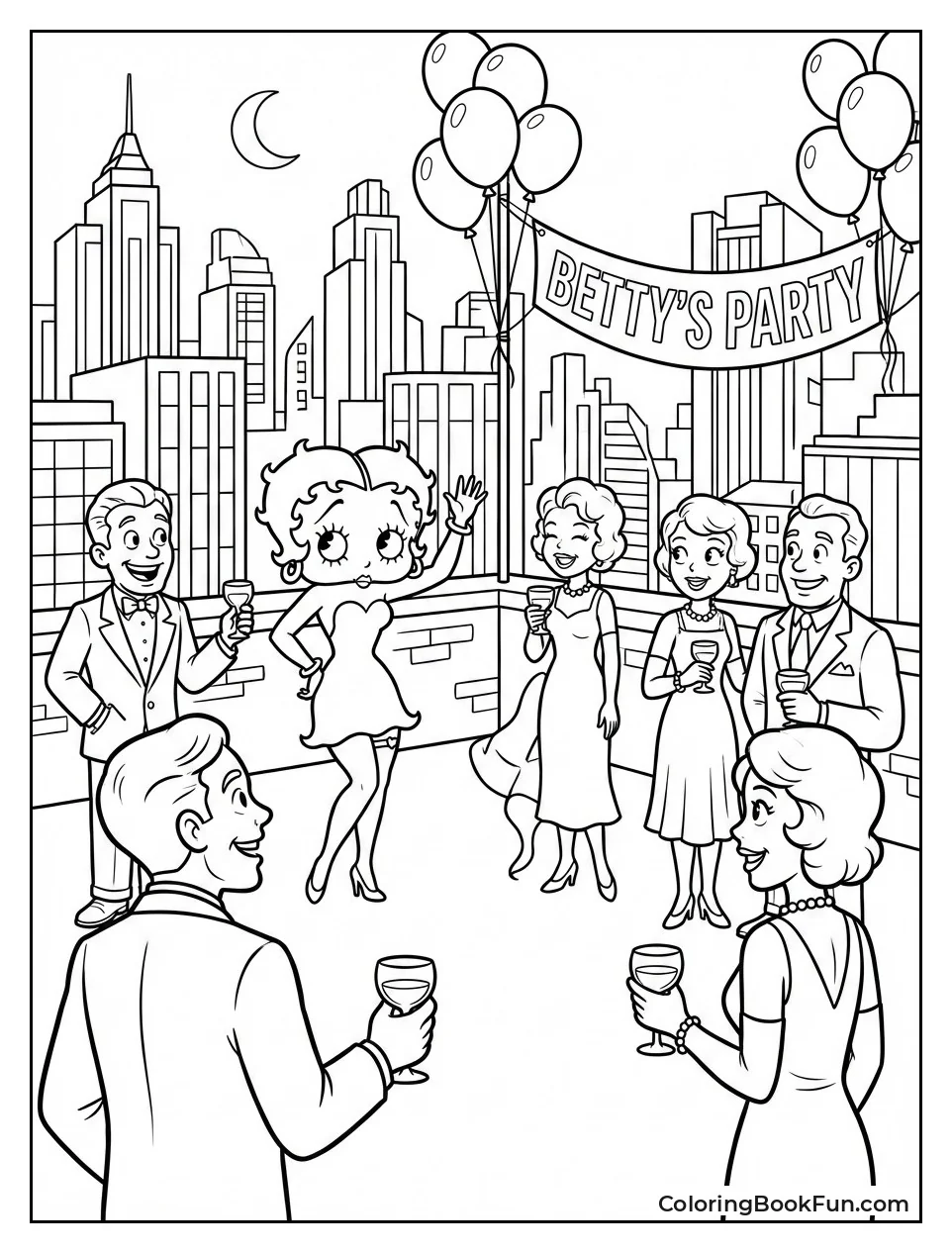 Betty Hosts Rooftop Party