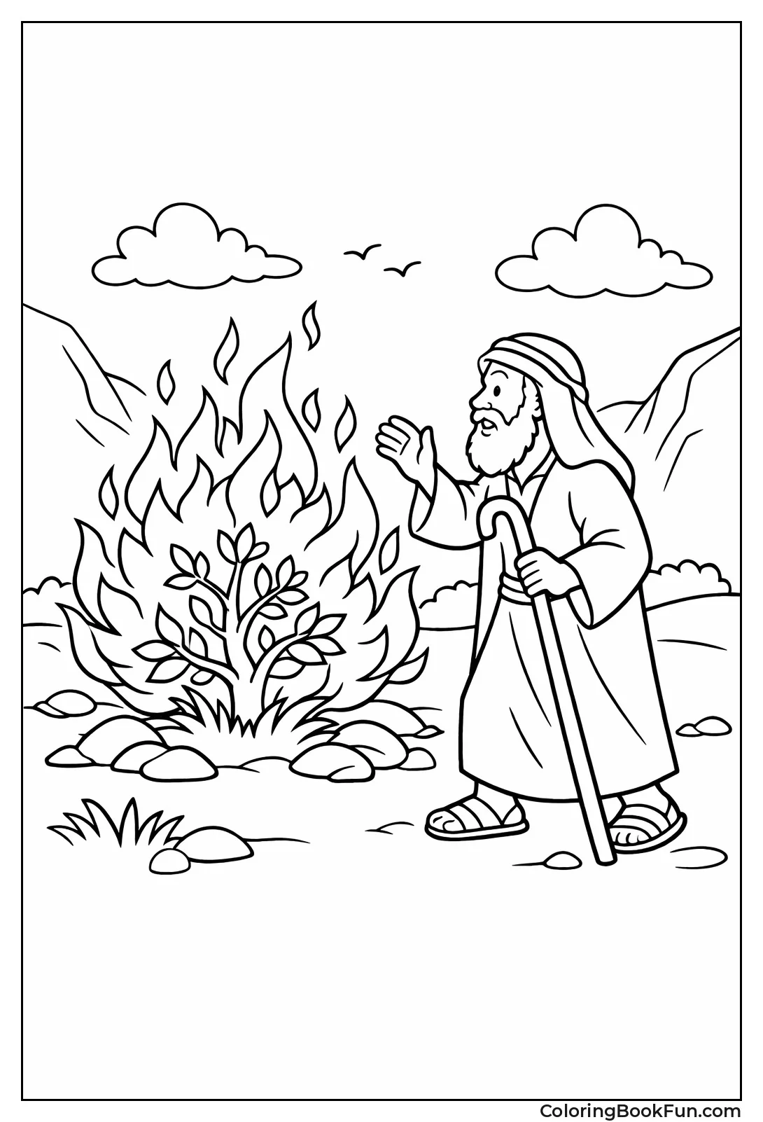 Moses Sees Burning Bush