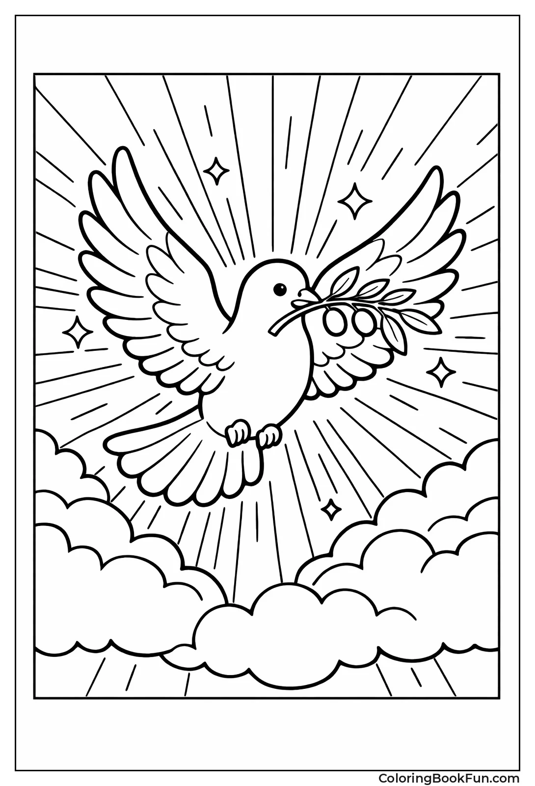 Dove Carries Olive Branch