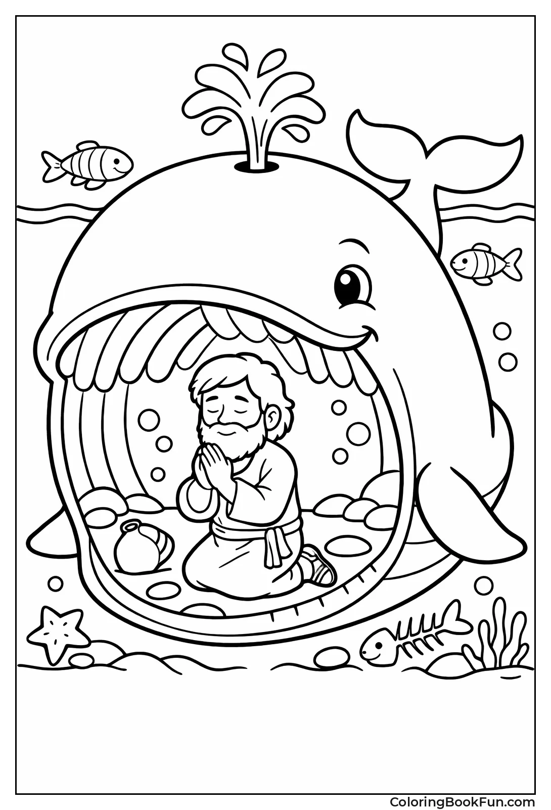 Jonah inside Friendly Whale