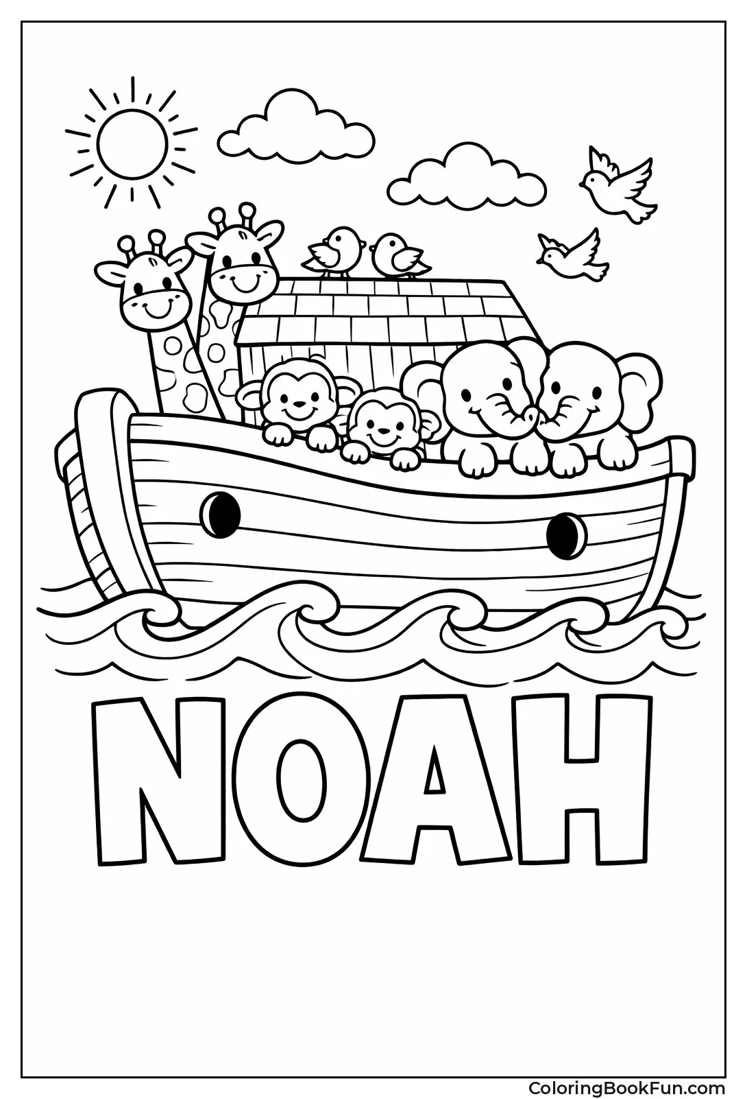 Noah's Ark with Animals Peeking