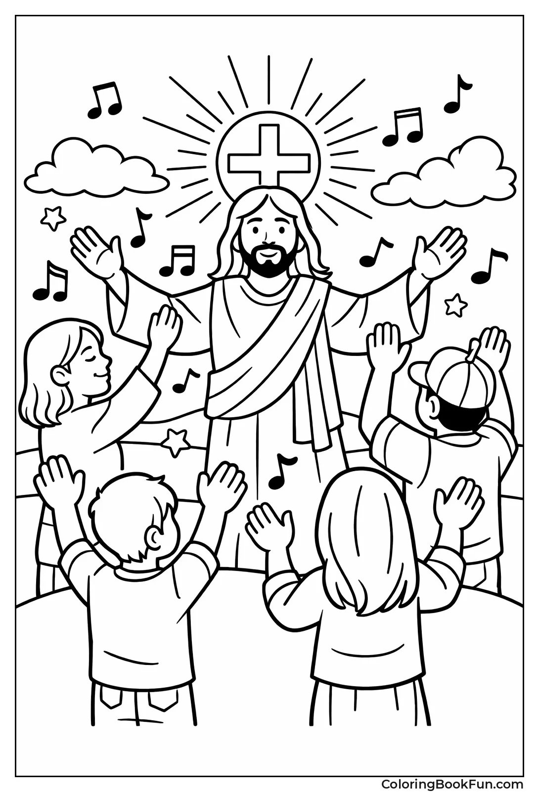 People Raise Hands in Praise