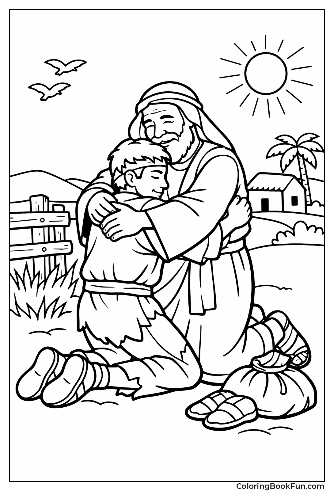 Father Hugs Prodigal Son