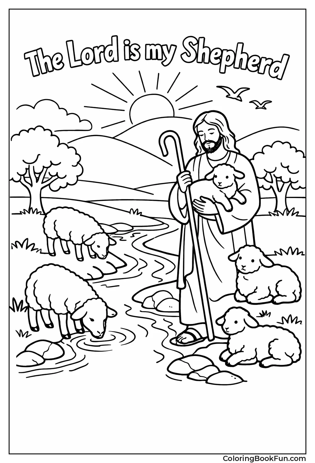 Peaceful Stream and Green Pasture