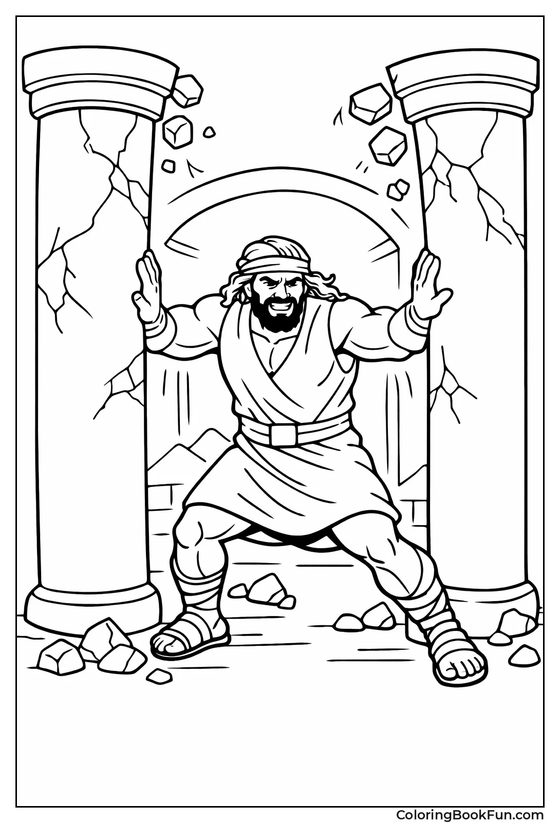 Samson Pushes Big Pillars