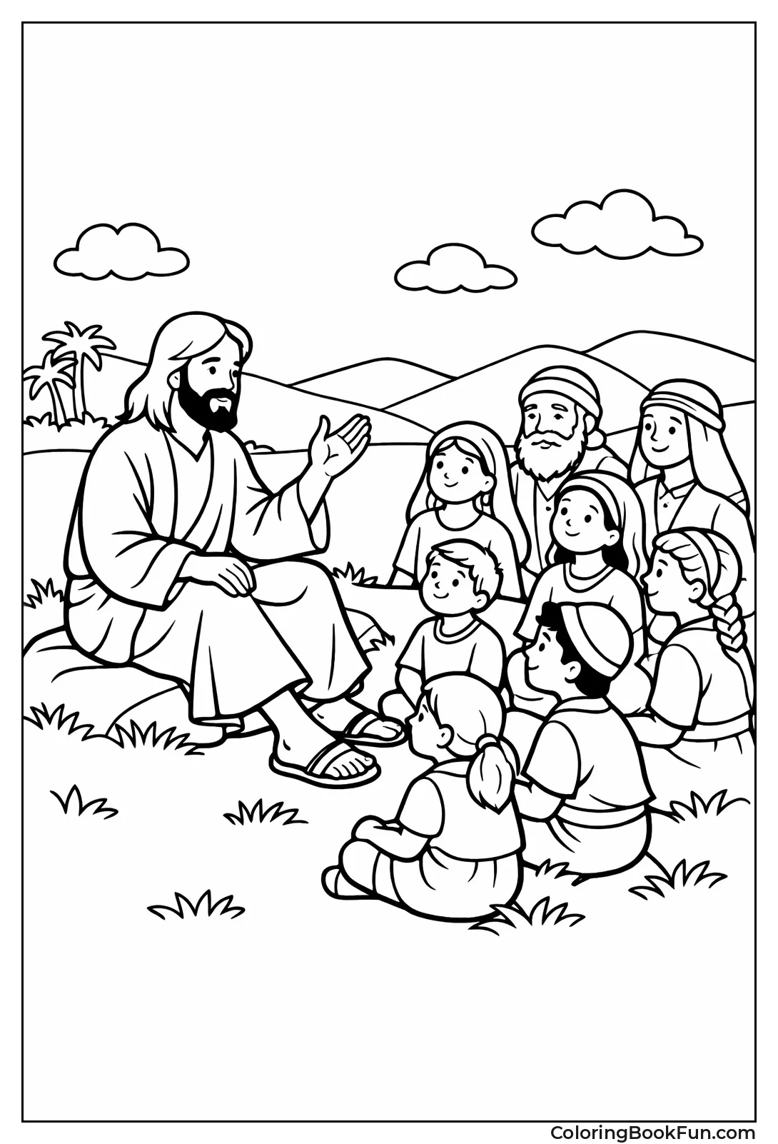 Jesus Teaches on Hill