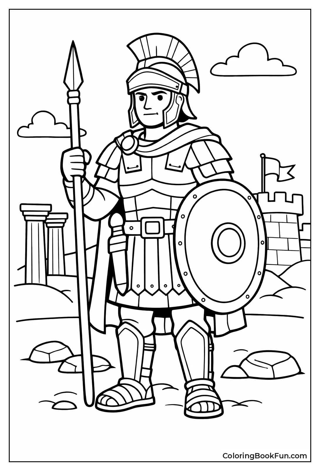 Biblical Soldier Stands Guard