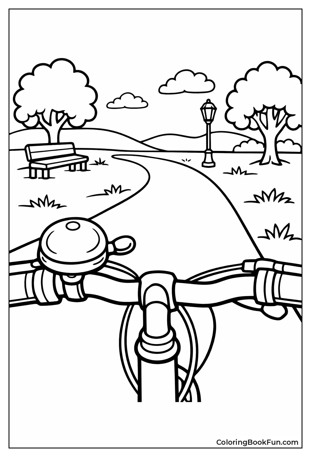 Bike Bell on Handlebars