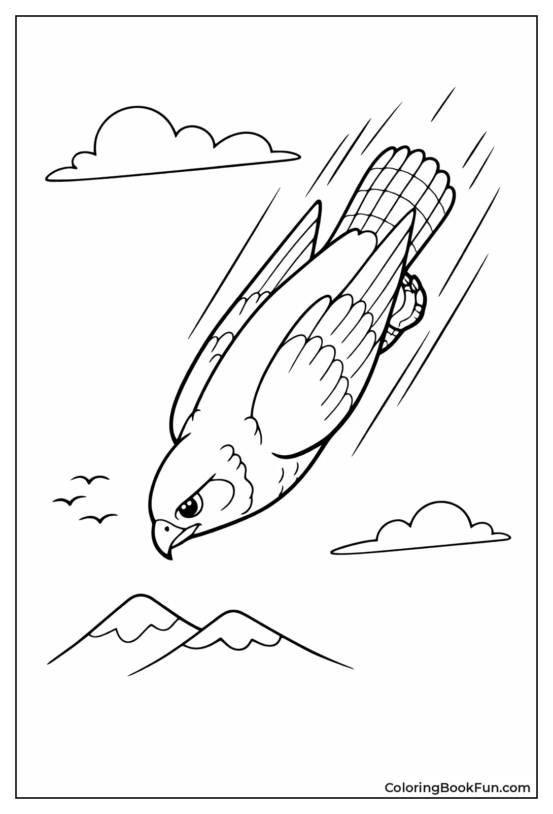 Falcon Dives at Speed