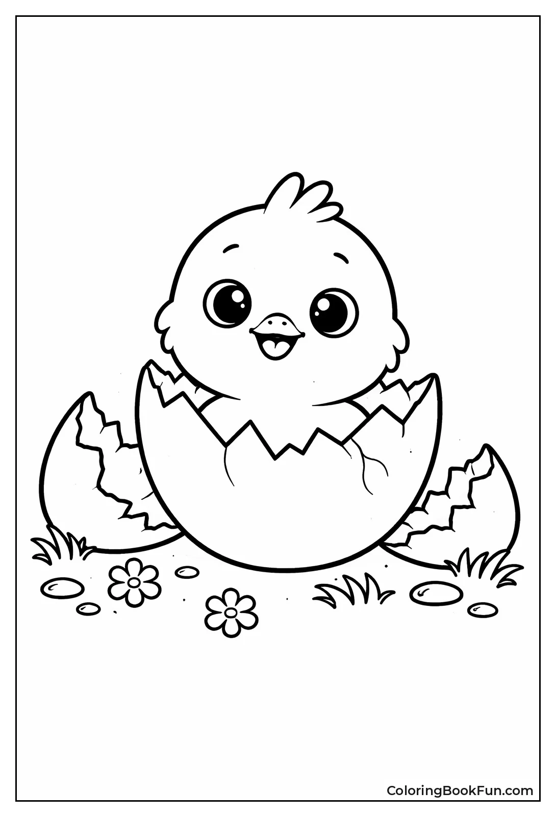 Chick Hatches from Egg