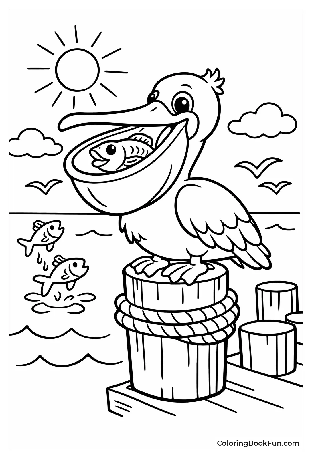 Pelican Shows Fish Catch