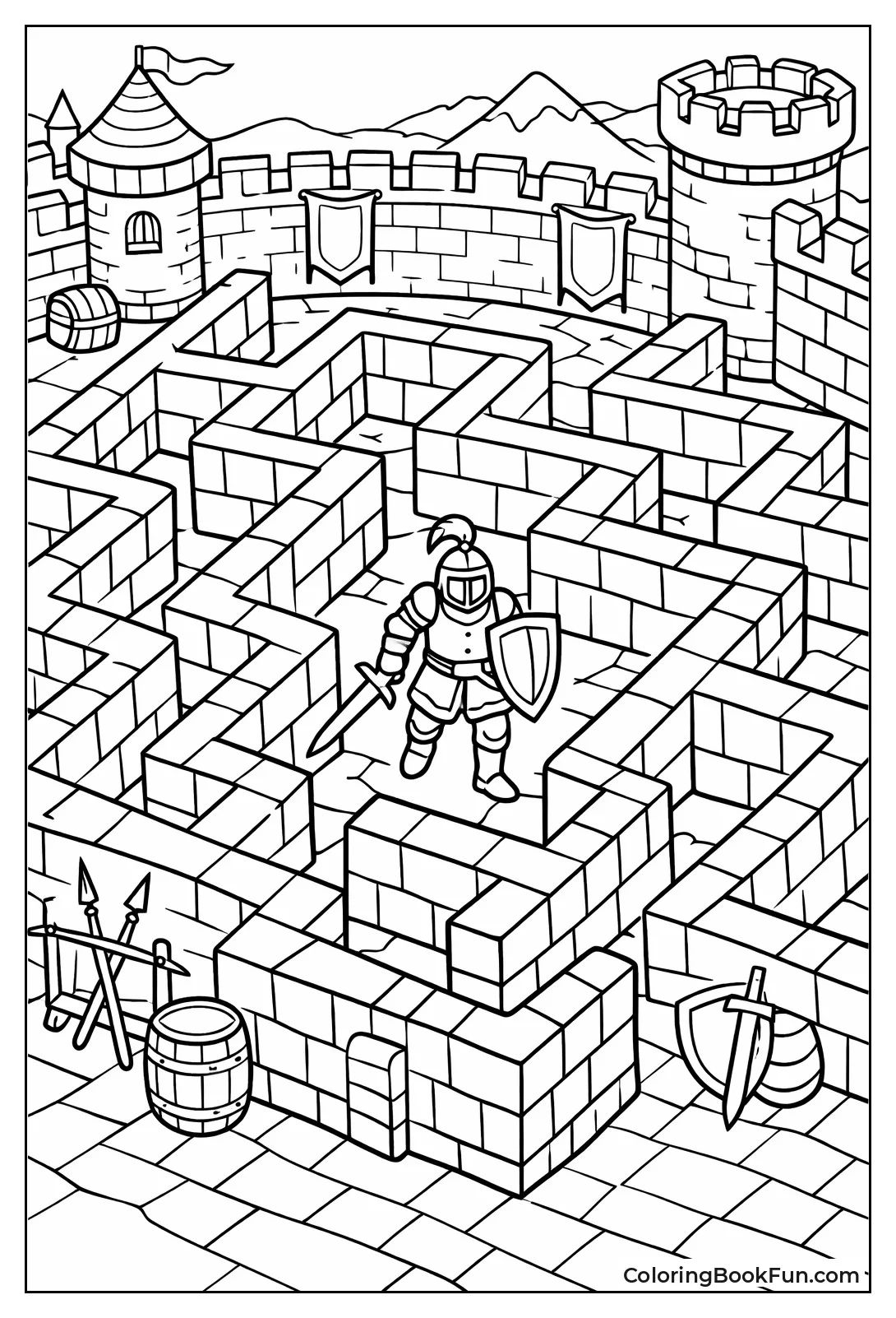 Knight Wanders Stone Maze