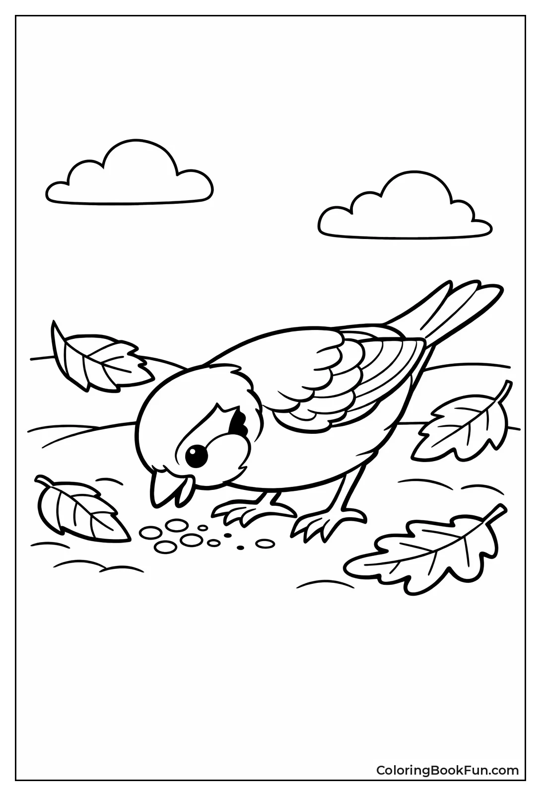 Sparrow Pecks at Seeds