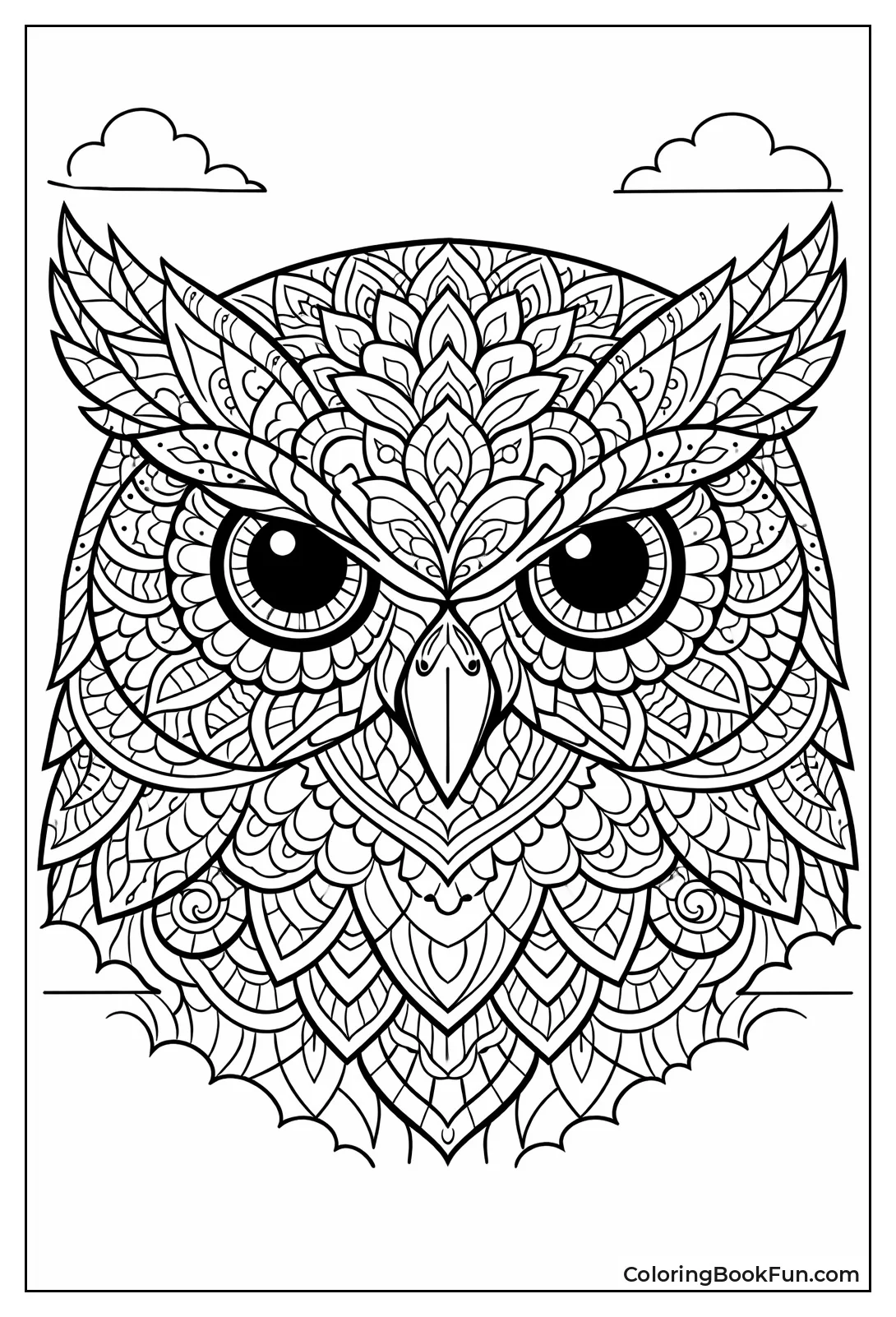 Owl Face Mandala Design