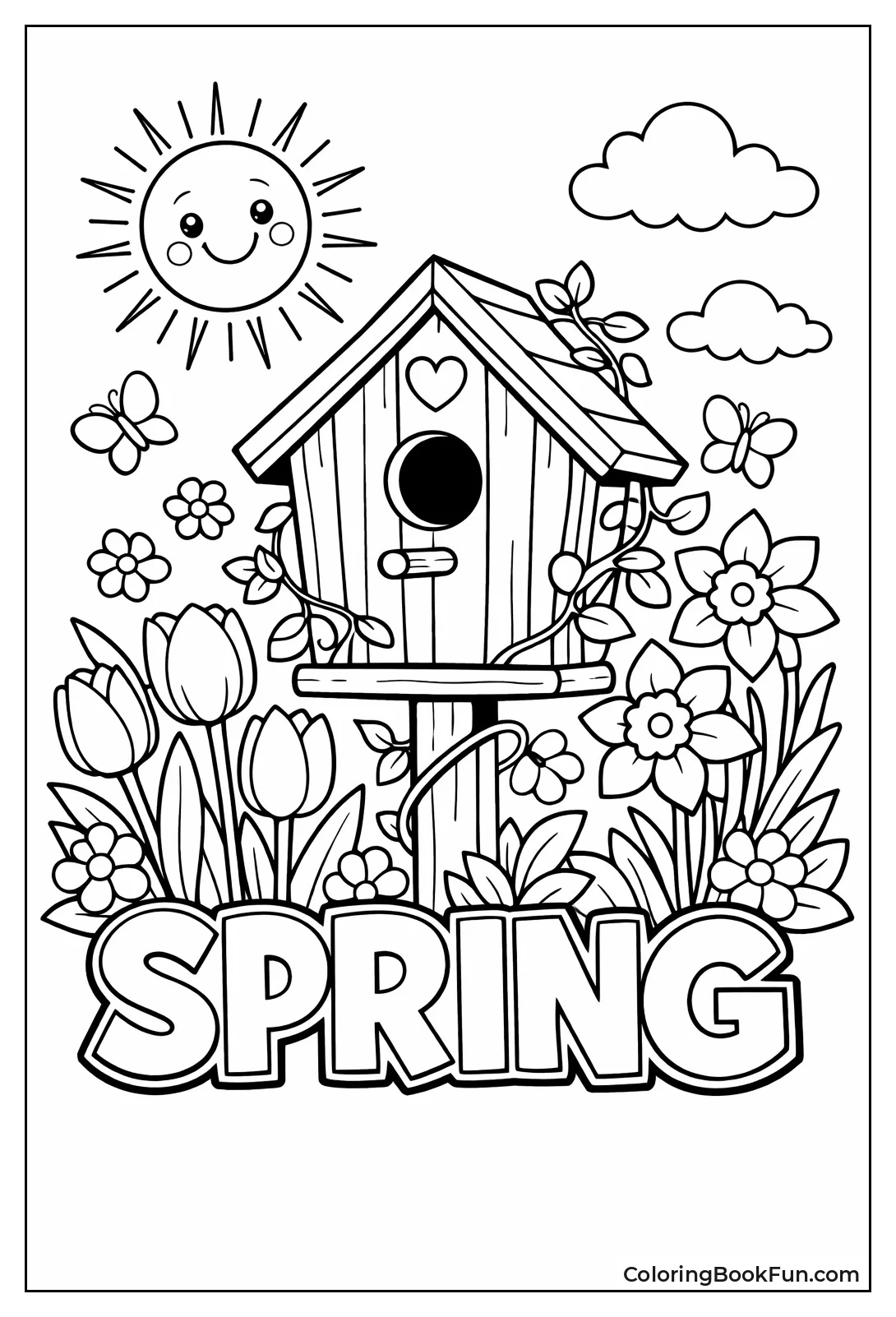 Birdhouse Blooms with Flowers