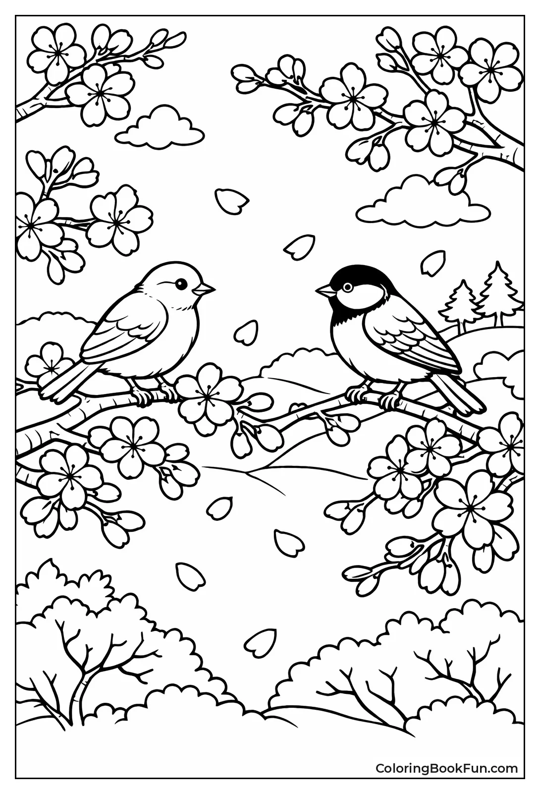 Birds in Sakura