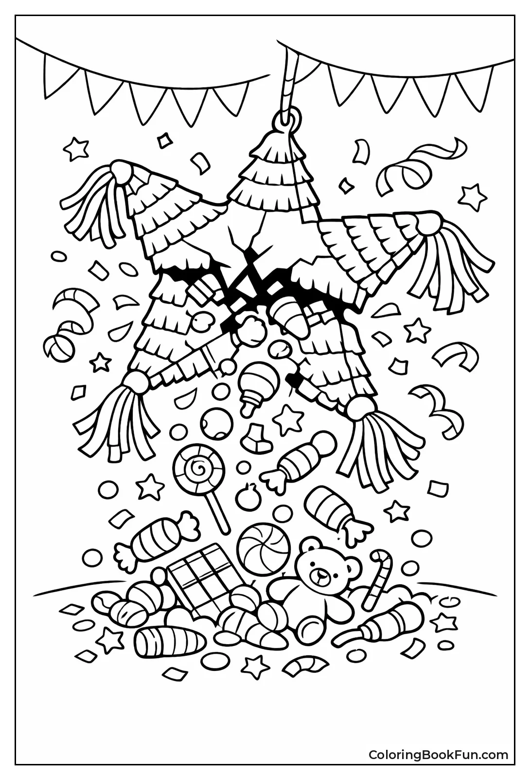 Piñata Spilling Candy and Toys