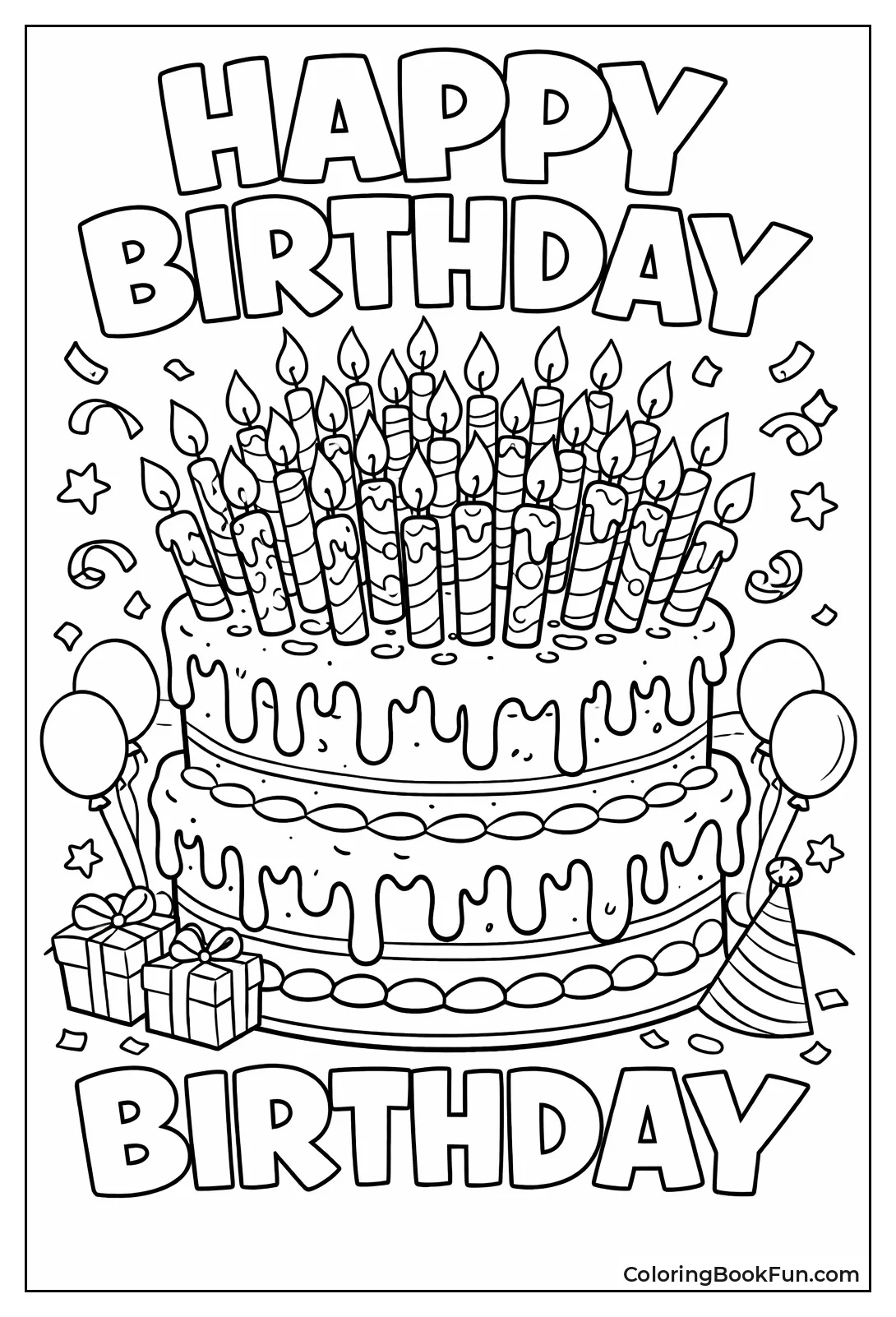 Candles Explosion Cake