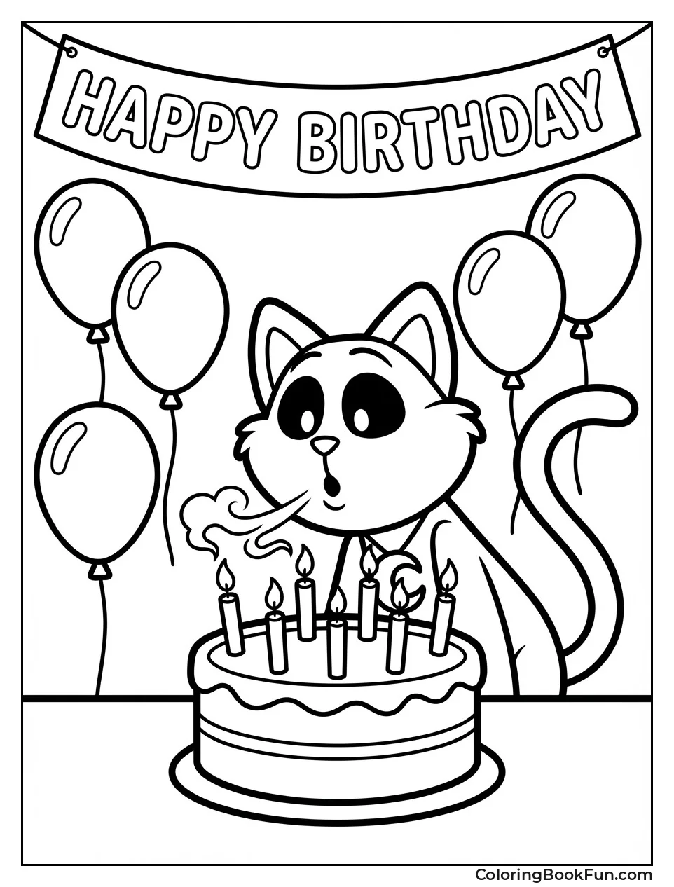 CatNap Blows Birthday Candles