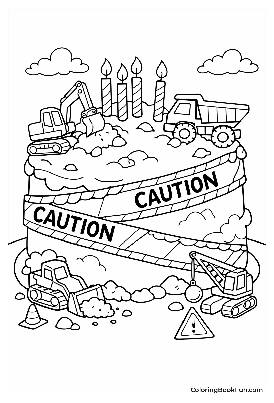 Construction Zone Cake