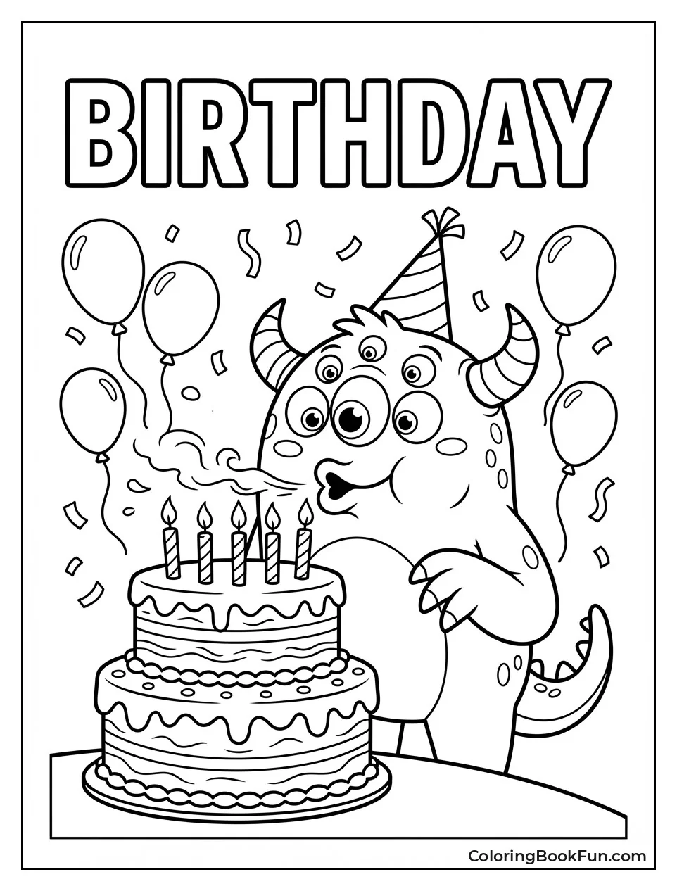 Monster Blows Birthday Candles
