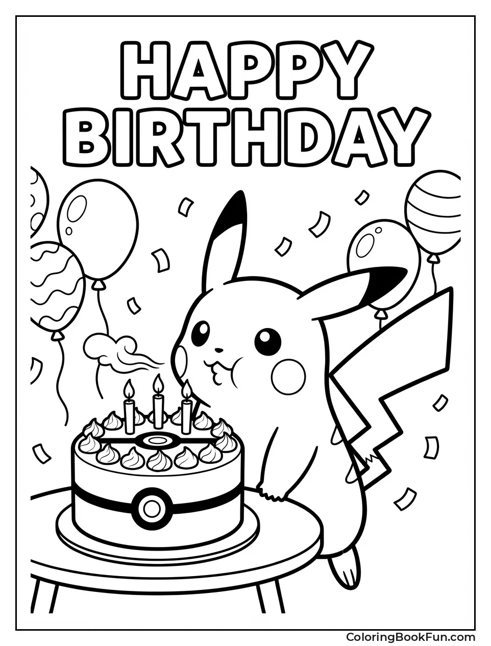 Pikachu Blows Birthday Candles