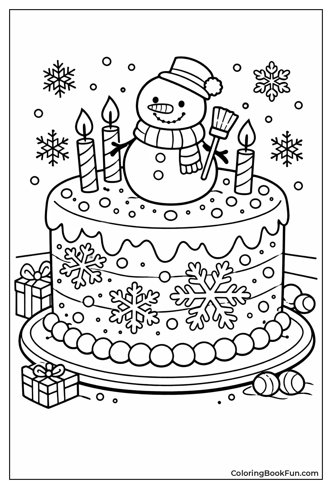 Snowflake Winter Cake