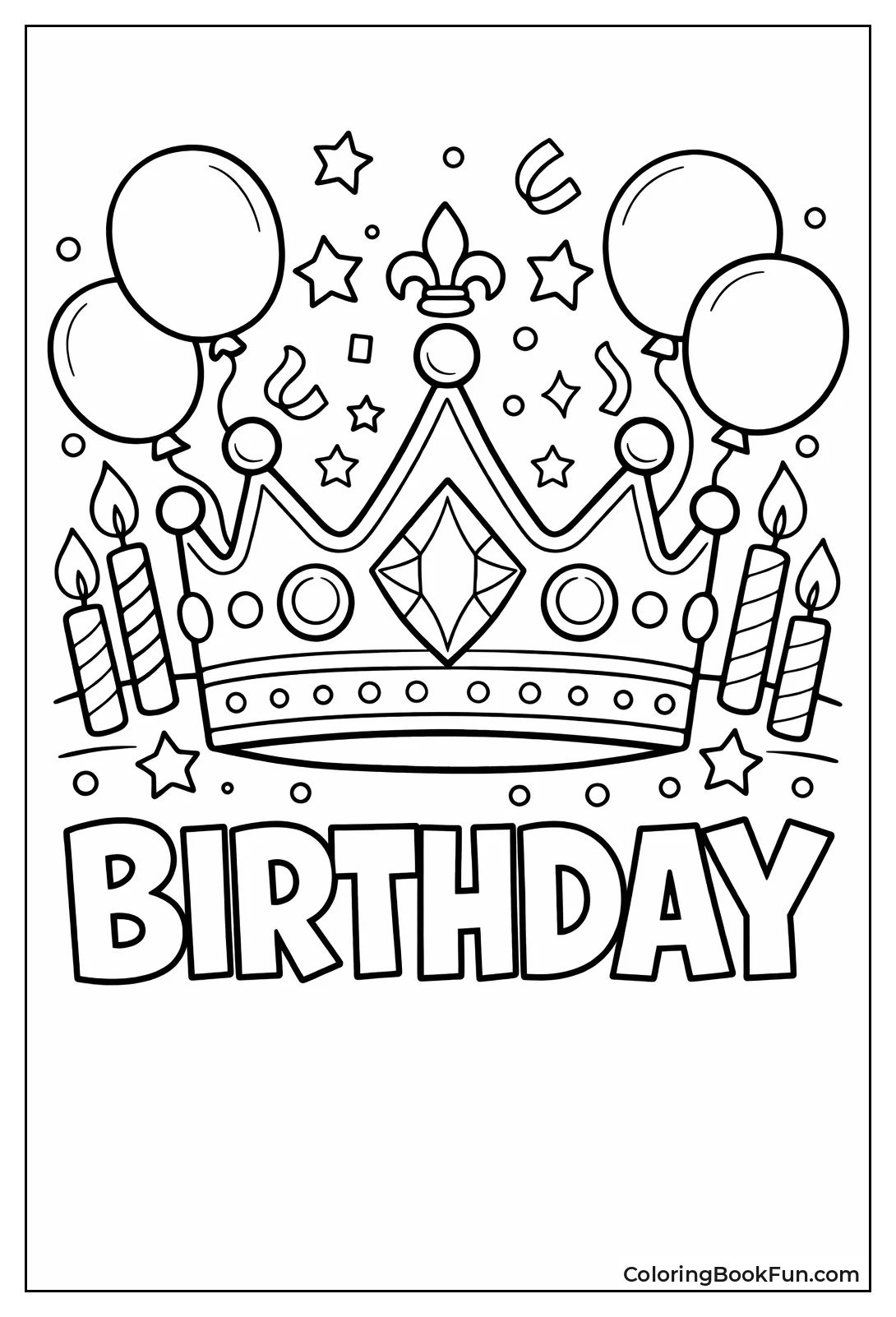 Birthday Balloon Candle Crown