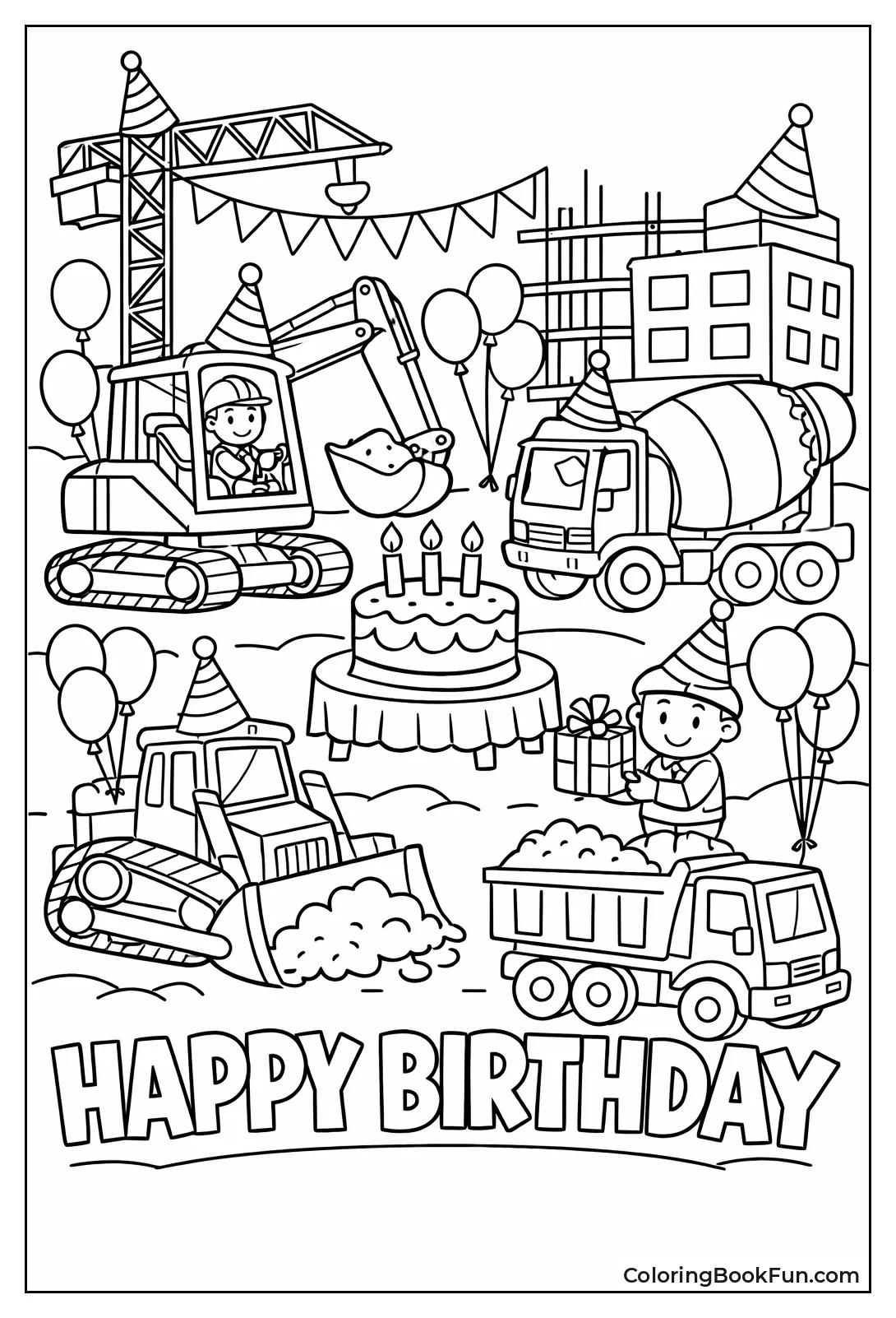 Trucks Party with Balloons