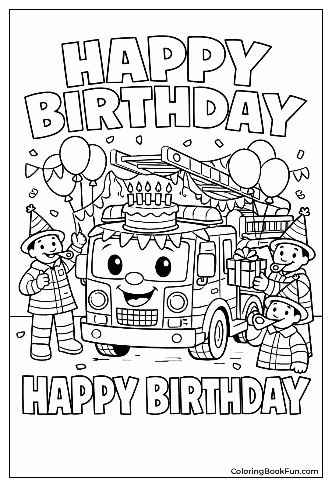 Birthday Fire Truck Party