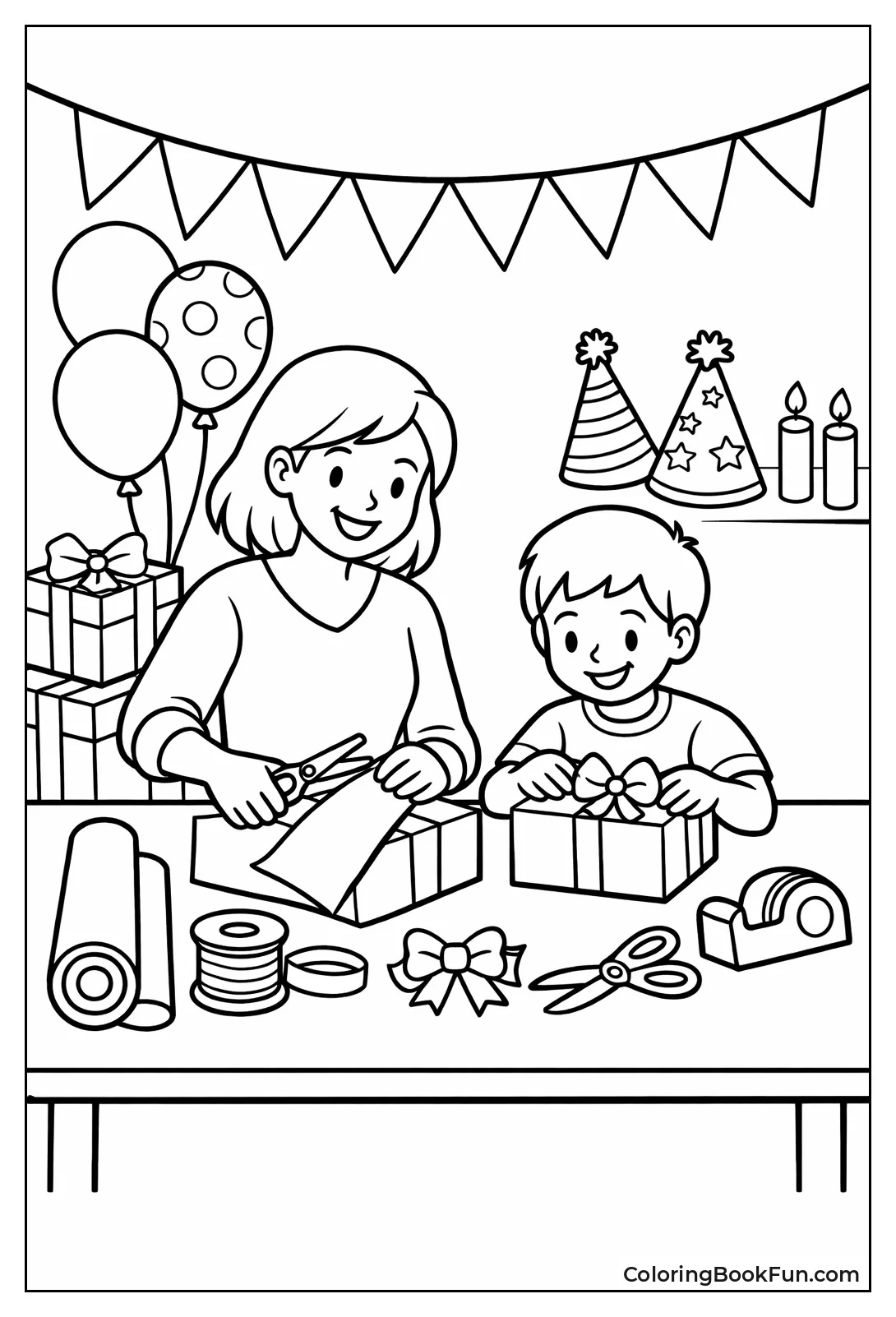 Kids Wrap Birthday Gifts