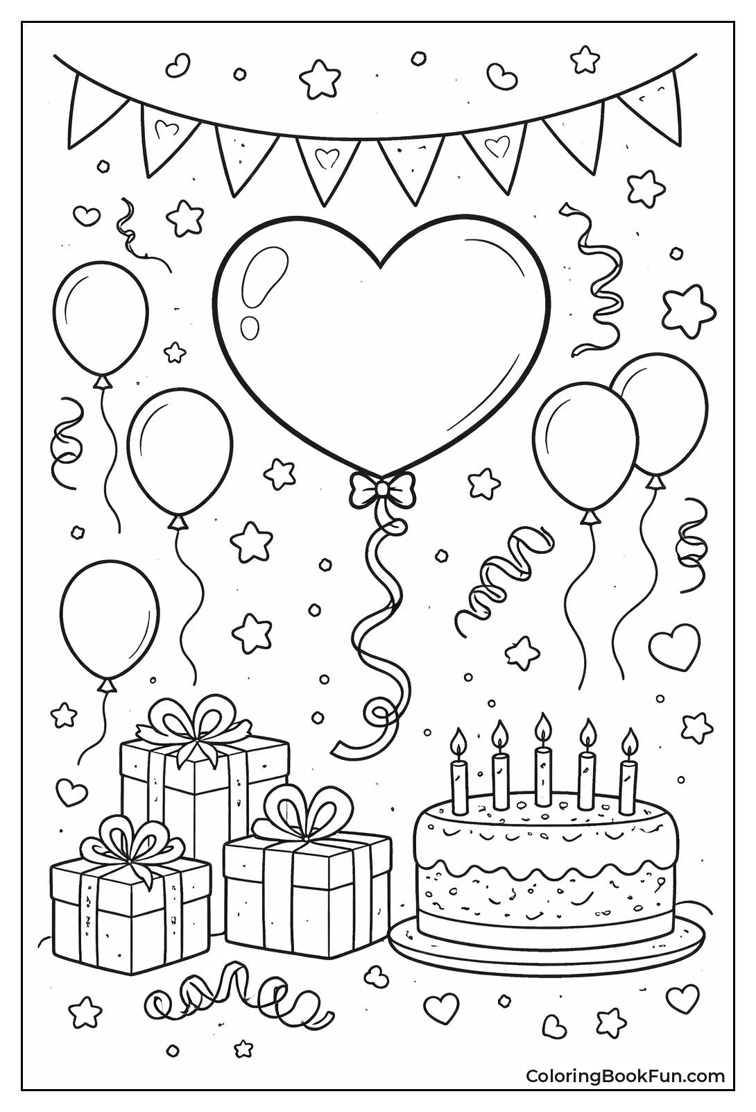 Heart Balloon Floats Up