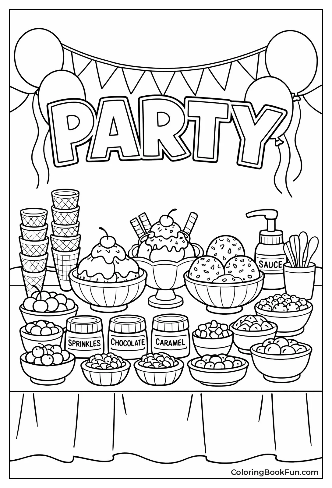 Birthday Ice Cream Party Bar