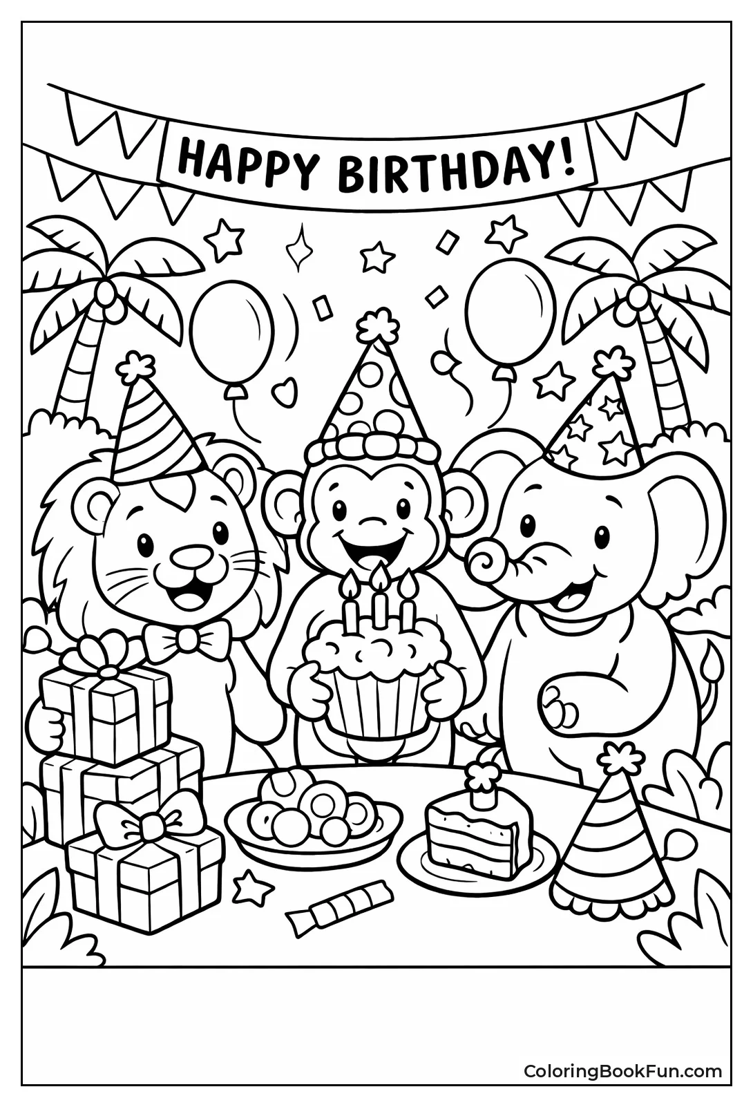 Jungle Animals Wear Hats