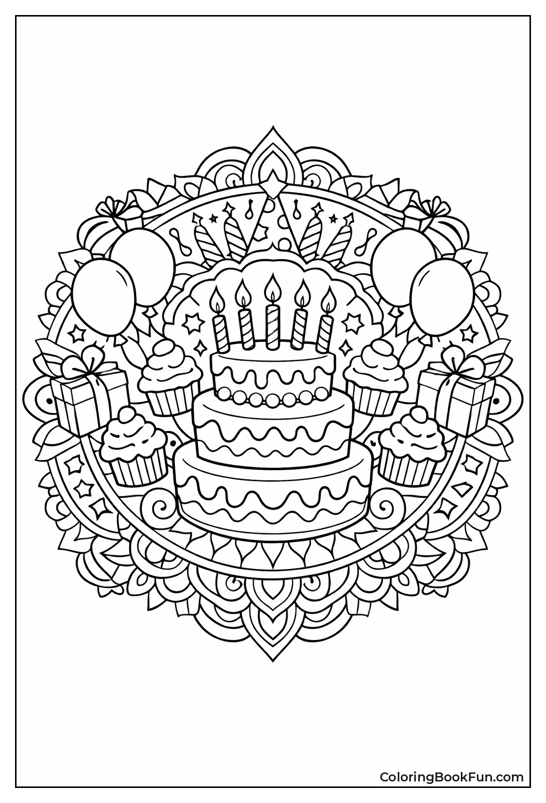 Birthday Mandala Design