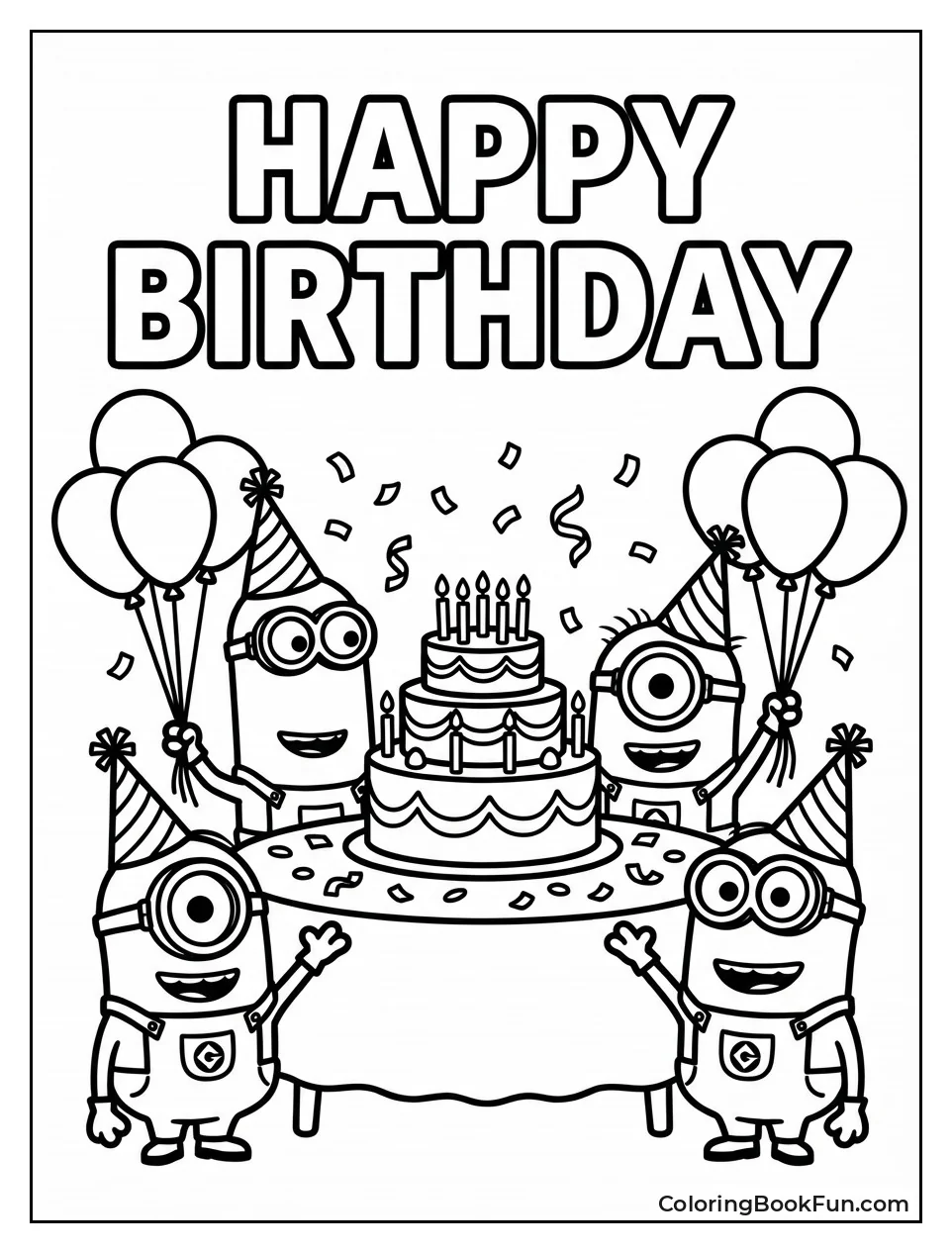 Minions Party with Birthday Cake