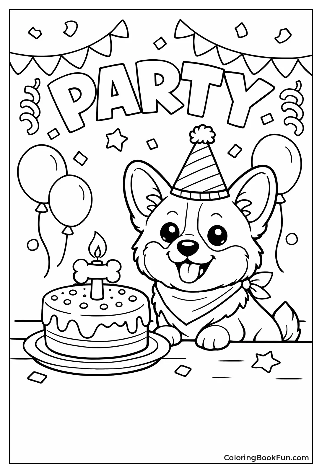Birthday Party Corgi
