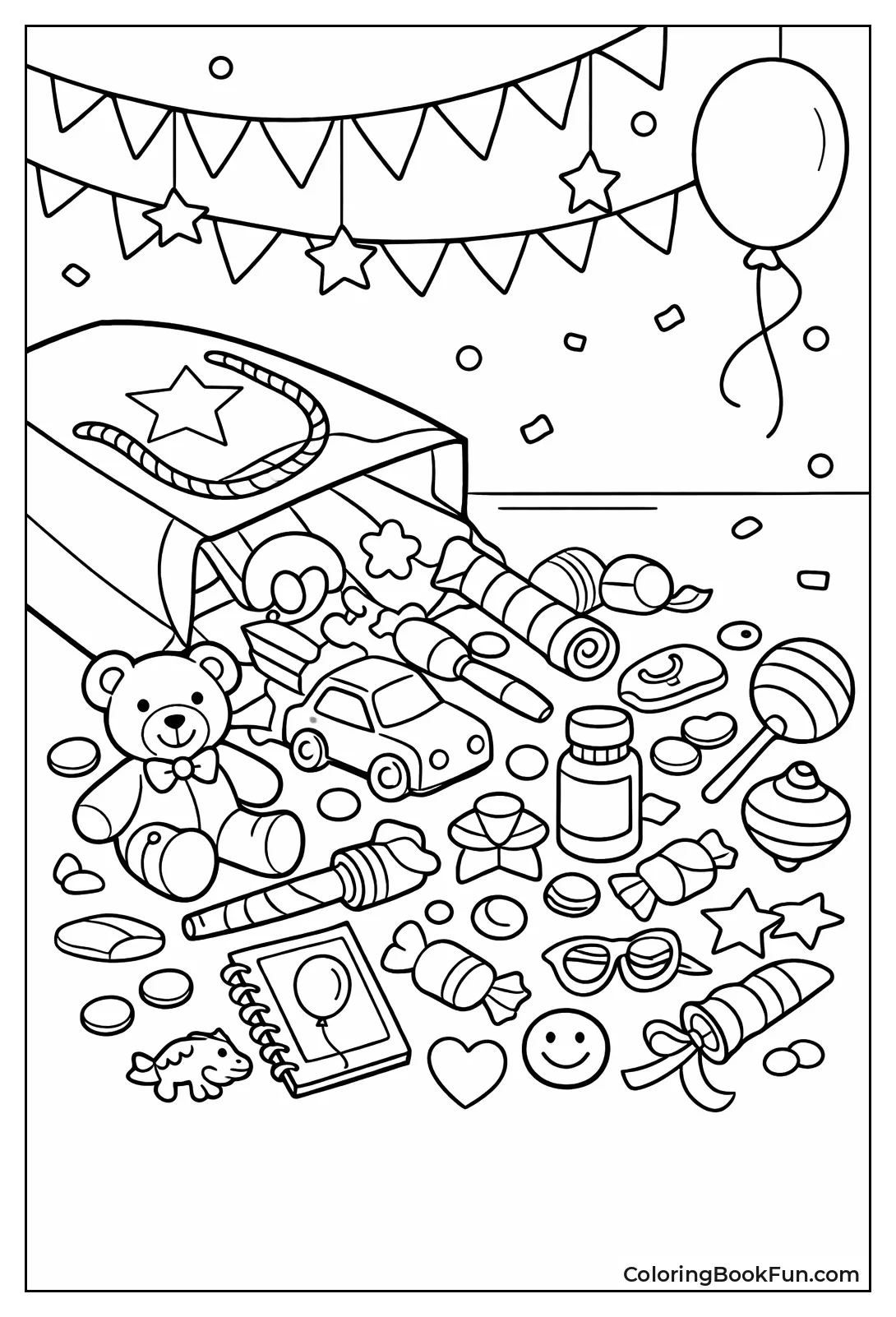 Spilled Party Favor Bag